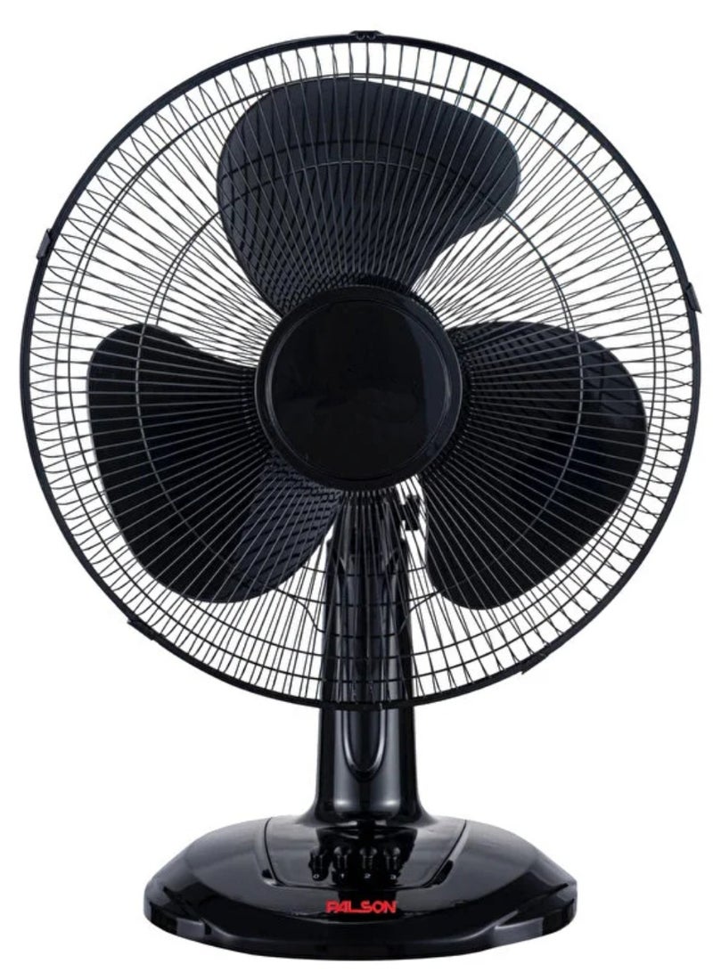 Palson 16-inch Table Fan, 3 Blades, 45 Watts, 3 Air Speed ​​Settings, Silent Operation, Black. Model 40065 - Image 1