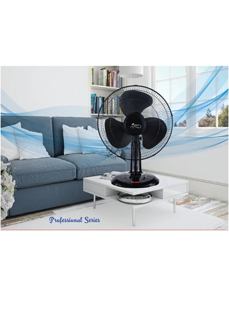 Palson 16-inch Table Fan, 3 Blades, 45 Watts, 3 Air Speed ​​Settings, Silent Operation, Black. Model 40065 - Image 2