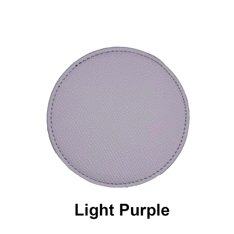 Y&D Round Table Soft PU Leather Coasters – Colorful Epsom Drink Coaster Set for Tea & Coffee Cups with Promotional Printing, Non-Slip Blank Mat for Home & Office - Image 1
