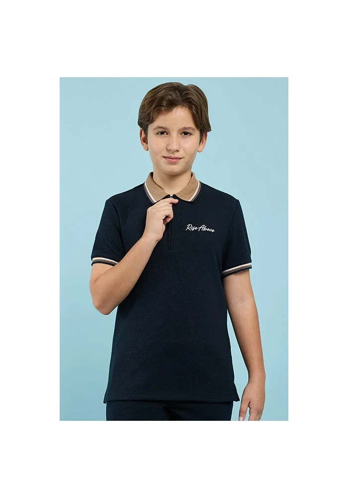 R&b Contrast Tipping Polo T-Shirt and Shorts Set