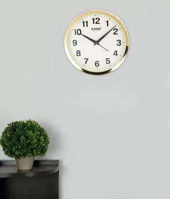 Kadio Analog 28 cm X 28 cm Wall Clock (Beige, with Glass, Standard) - Image 2