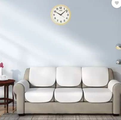 Kadio Analog 28 cm X 28 cm Wall Clock (Beige, with Glass, Standard) - Image 3