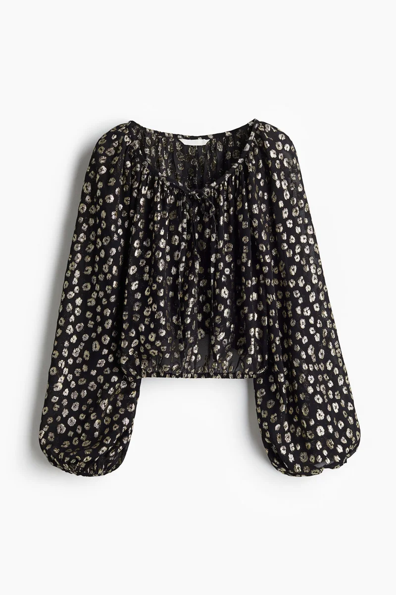 H&M Jacquard-weave blouse