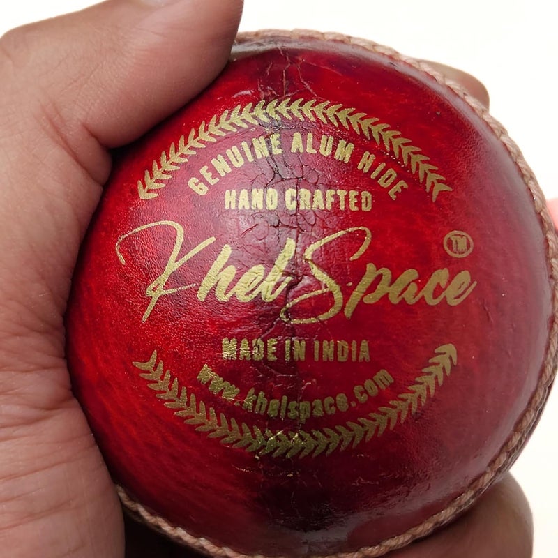 KHELSPACE KS-20 4 Piece Leather Cricket Ball | Hand-Stitched Professional Grade | Durable for Test, ODI, T20 & Practice Matches | Swing & Seam Optimized | Premium Shine & Consistent Bounce, Red - Image 5
