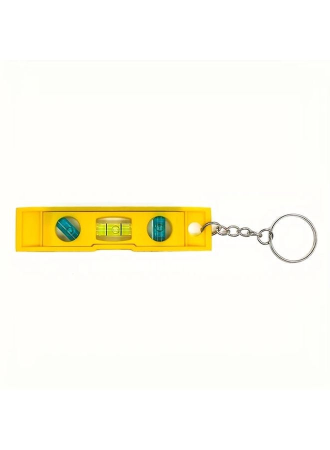 Yellow Magnetic Torpedo Level Gauge Portable Bubble Measuring Tool with Hanging Chain - Image 1