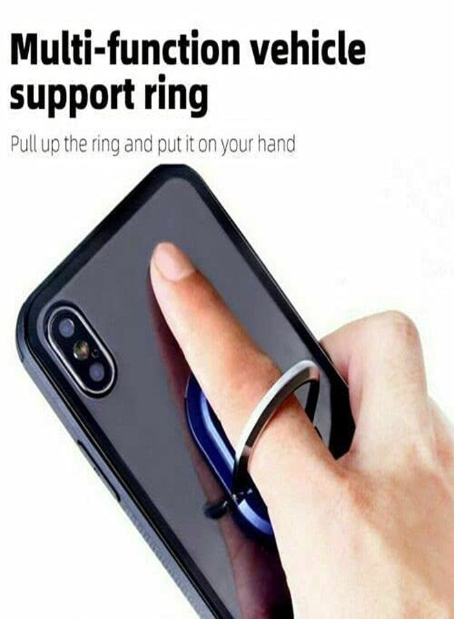 LEEMASING 3 in 1 Finger Ring Holder Stand Car Air Vent Mount Metal Plate Rotating Magnetic Grip Portable Ring Holder Finger Kickstand - Image 4