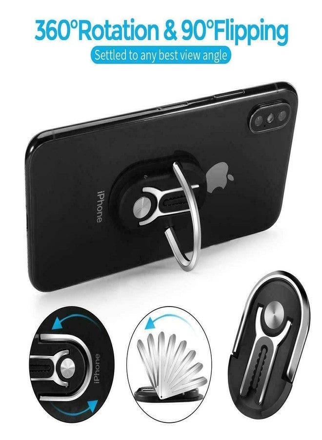 LEEMASING 3 in 1 Finger Ring Holder Stand Car Air Vent Mount Metal Plate Rotating Magnetic Grip Portable Ring Holder Finger Kickstand - Image 5