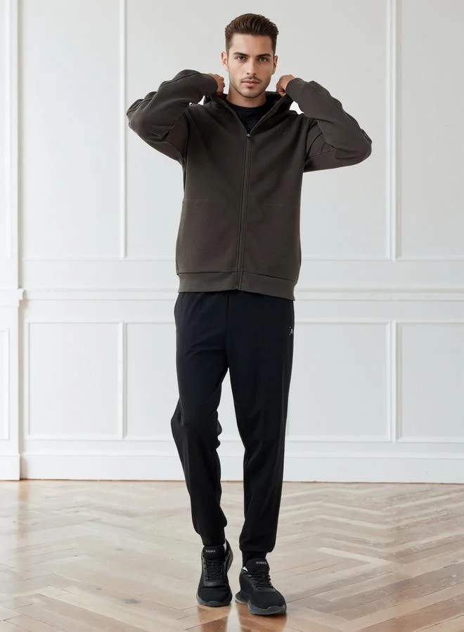 Splash Active Waffle Textured Zip Through Hoodie with Zip Closure