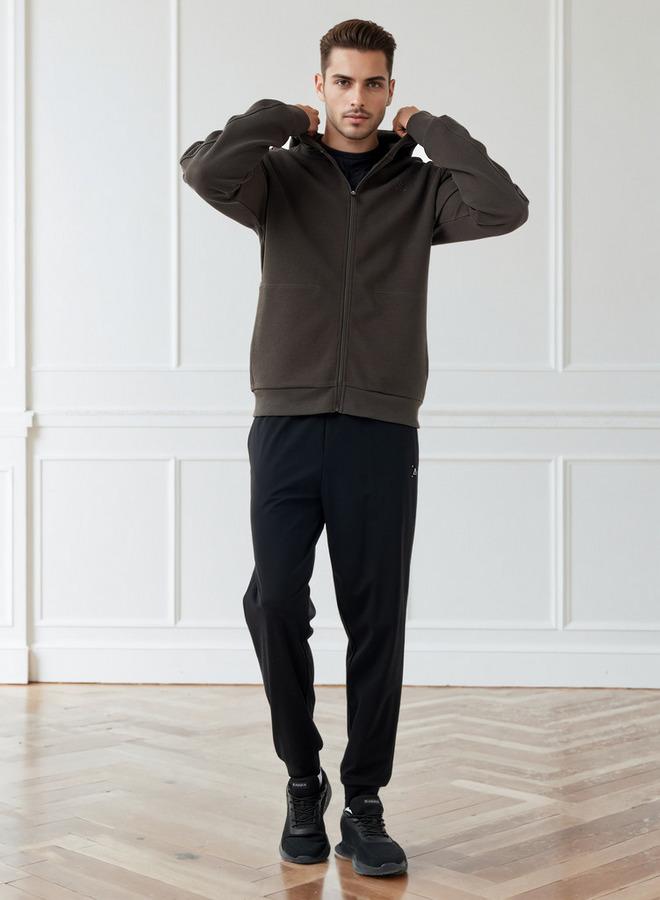 Splash Active Waffle Textured Zip Through Hoodie with Zip Closure - Image 2