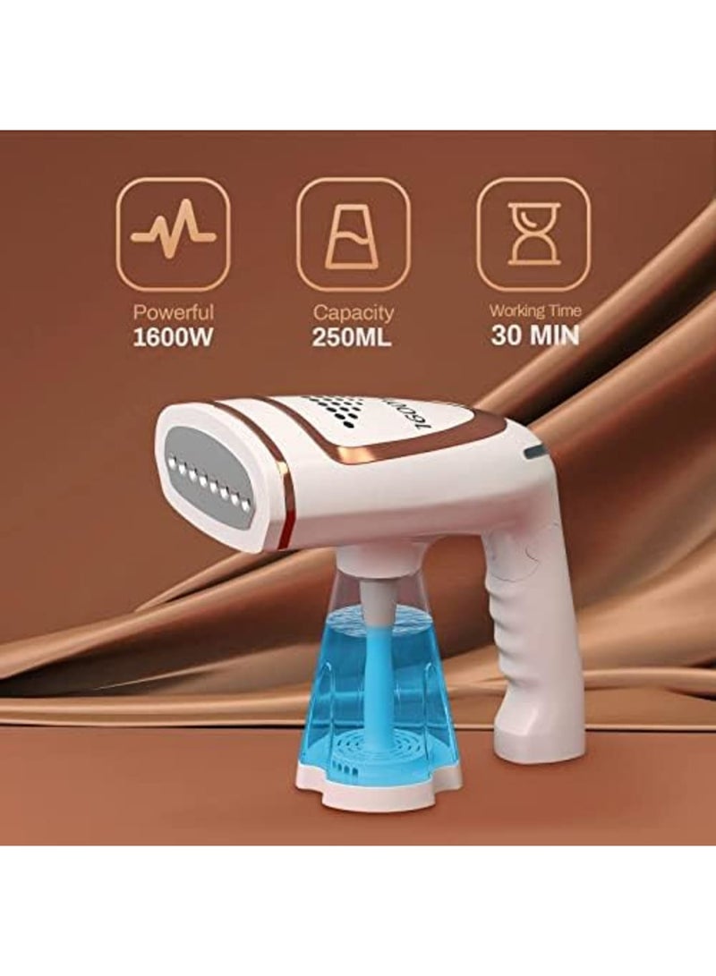 SYOSI Steamer for Clothes, Foldable Travel Portable Steam Iron, 1600w Handheld Garment Steamer with 250ml Replaceable Water Tank, 30-Second Fast Heat-Up, Suitable for Wrinkle Free&santized Garment - Image 3