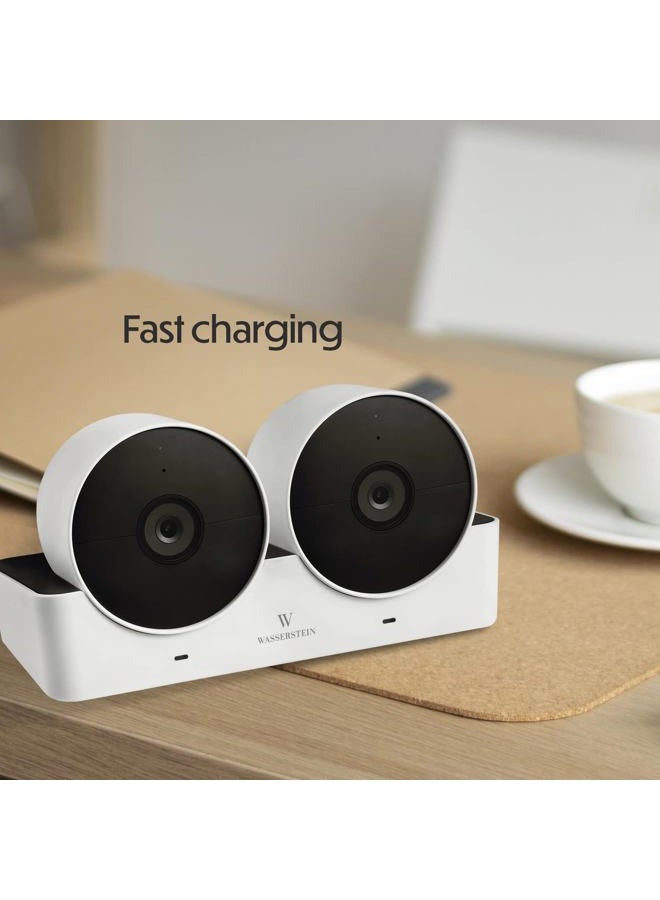 Wasserstein Charging Station Compatible with Google Nest Cam (Battery) - Dual Charging Slot for Nest Cam - Image 3