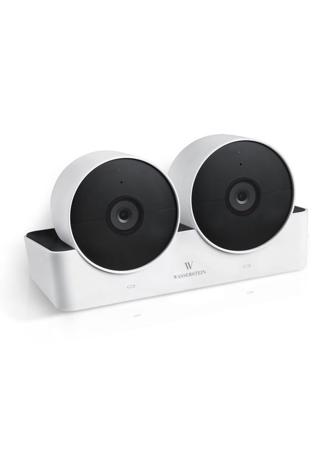 Wasserstein Charging Station Compatible with Google Nest Cam (Battery) - Dual Charging Slot for Nest Cam - Image 1