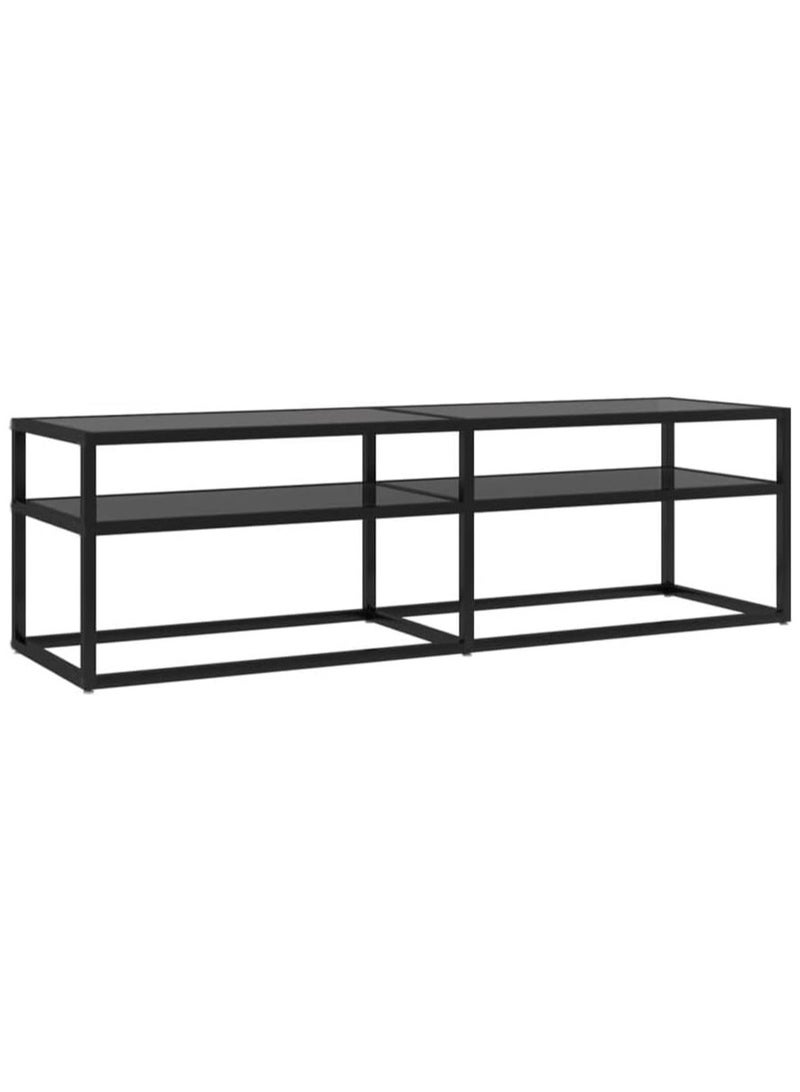 لينجوي وحدة تلفزيون معدنية وزجاجية أنيقة تم تجميعها مسبقًا مركز ترفيه حديث مركز ترفيه أنيق لغرف المعيشة الحديثة وحدة تلفزيون أنيقة ومتعددة الوظائف - Image 2