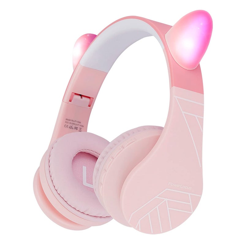 PowerLocus Bluetooth Headphones for Kids, Wireless Foldable Headphones Over Ear, Headphone with Microphone, 85DB Volume Limit, Wireless and Wired Headset with Micro SD, FM for Cellphones, Tablets, PC - Image 1