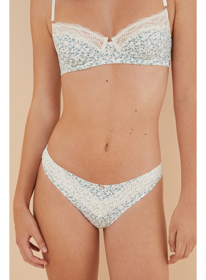 women'secret Floral lace Brazilian panties - Image 2