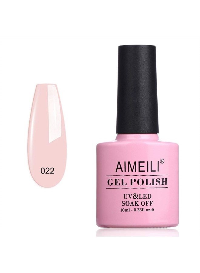 AIMEILI Soak Off U V LED Gel Nail Polish - Rose Nude (022) 10ml - Image 1