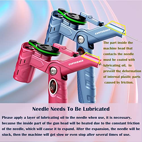CUPTURNER Needle Felting Machine for Quick Felting, Electric Felting Needle Machine Kit with Speed Control, Needle Felting Tool for Wool Painting and Felted Animals, Pink - Image 2
