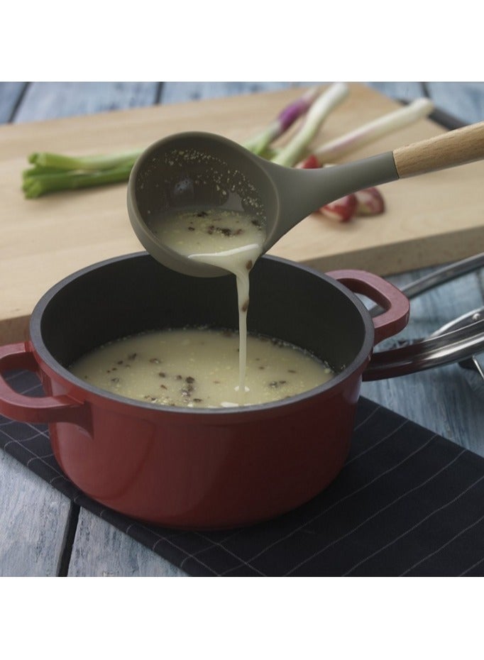 أواني الطهي المصنوعة من السيليكون المعدة للمطبخ، أواني المطبخ المصنوعة من 11 بكس مجهزة بمقبض خشبي من السيليكون، مقاوم للحرارة - Image 2