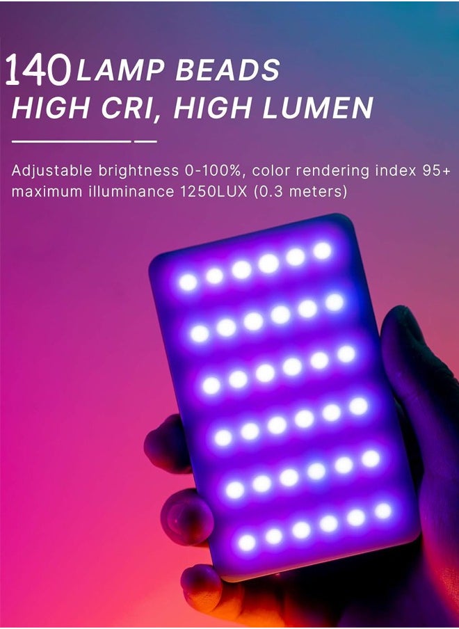 Joshberg Photography Lights,W140 RGB Video Light, 360° Full Color Portable LED Camera Light Panel, CRI95+ 2500K-9000K Dimmable 20 Lighting Effects, 3100mAH Rechargeable LED Lighting for Photography, Video Conference, Vlogging  - Image 3