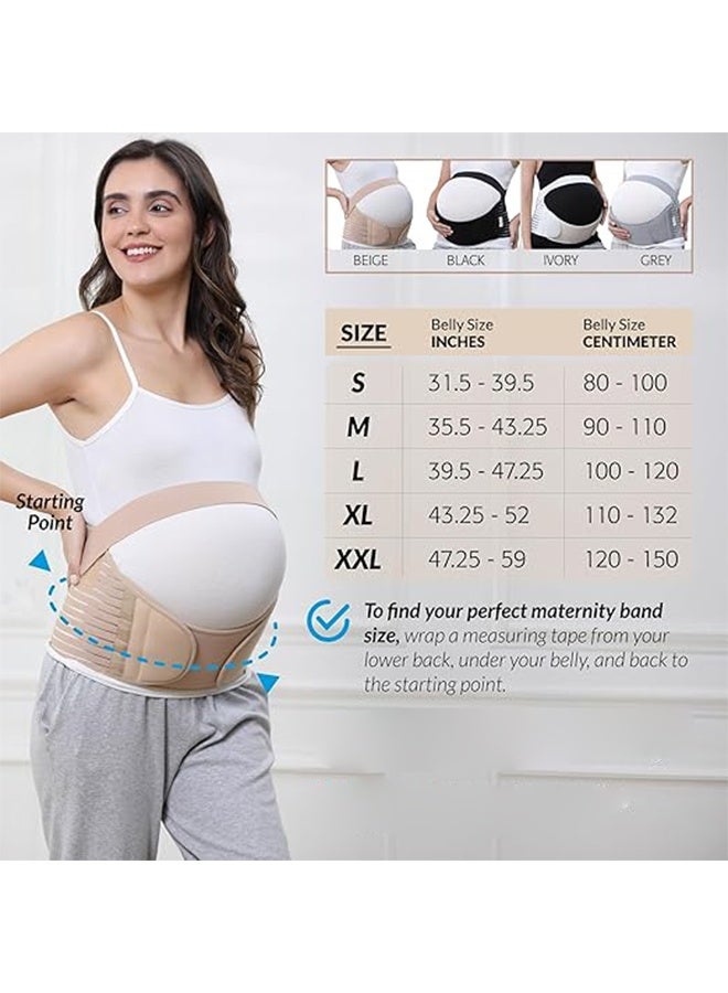 HY Maternity Belt - Pregnancy Support - Waist/Back/Abdomen Strap, Abdominal Support - Skin Tone XL Size - Image 2
