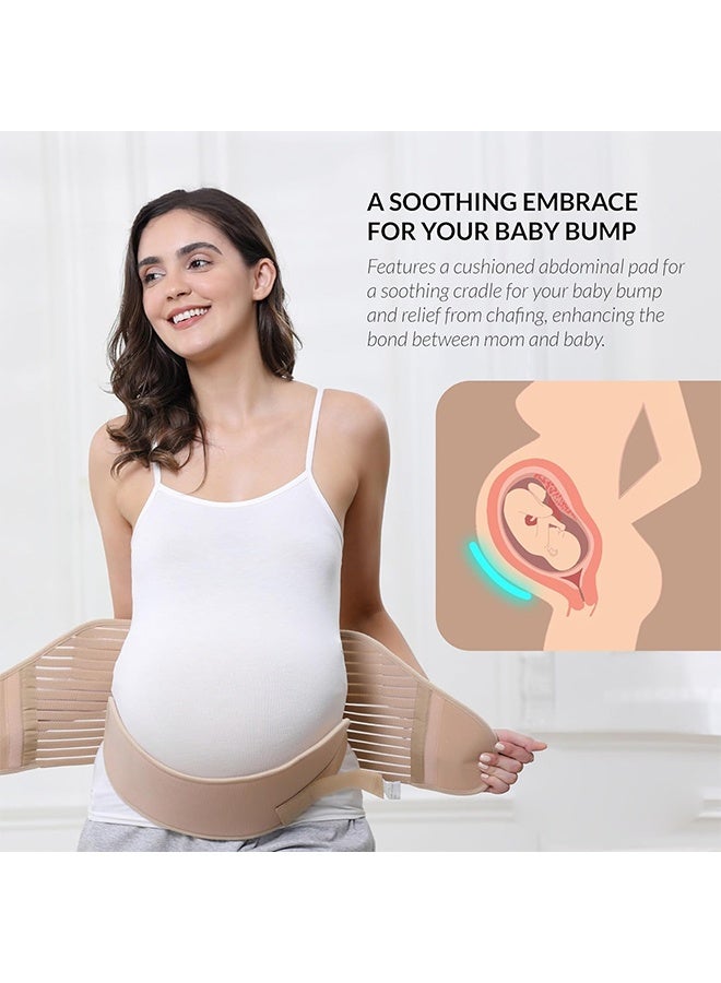 HY Maternity Belt - Pregnancy Support - Waist/Back/Abdomen Strap, Abdominal Support - Skin Tone XL Size - Image 3