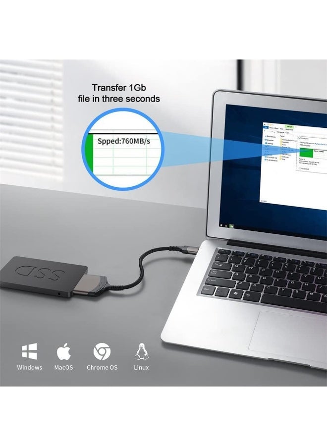 كابل محول USB C إلى SATA بسرعة 5Gbps لتحويل Type C إلى SATA ‏22 Pin متوافق مع أقراص SSD وHDD مقاس 2.5 بوصة لأجهزة اللابتوب - Image 5
