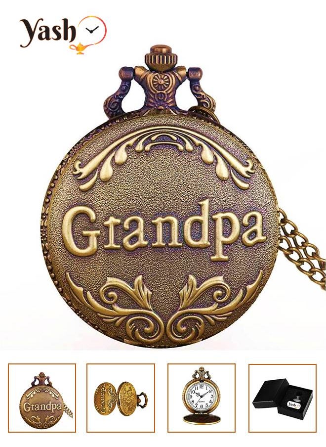 YASH - Yash Grandpa Design Quartz Pocket Watch - Image 1