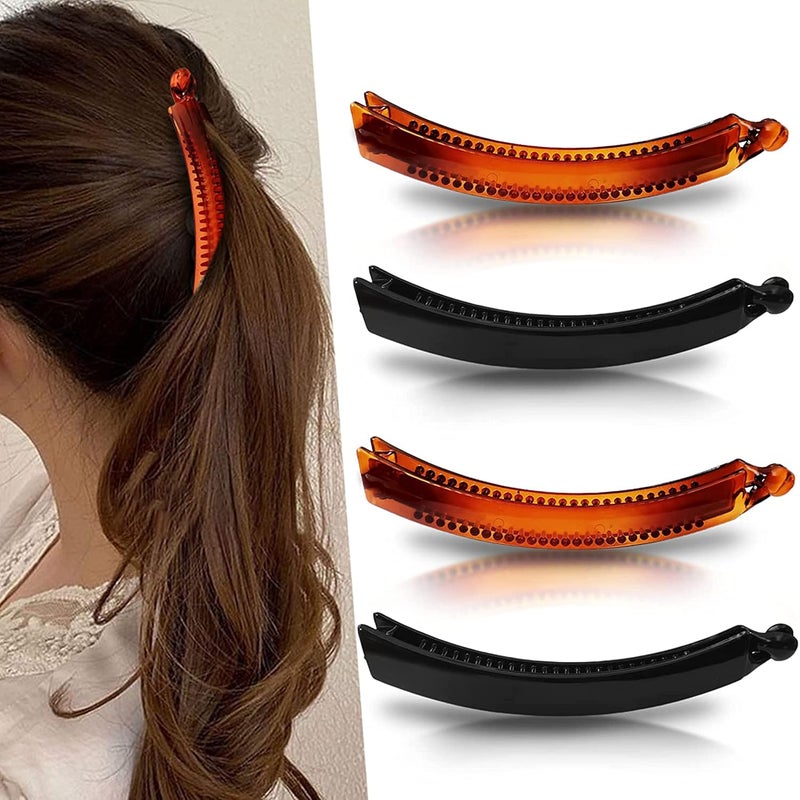 BIRDWARE 4 Pcs Banana Clips For Big Size Hair Accessories Banana Clips For Hair - Image 1