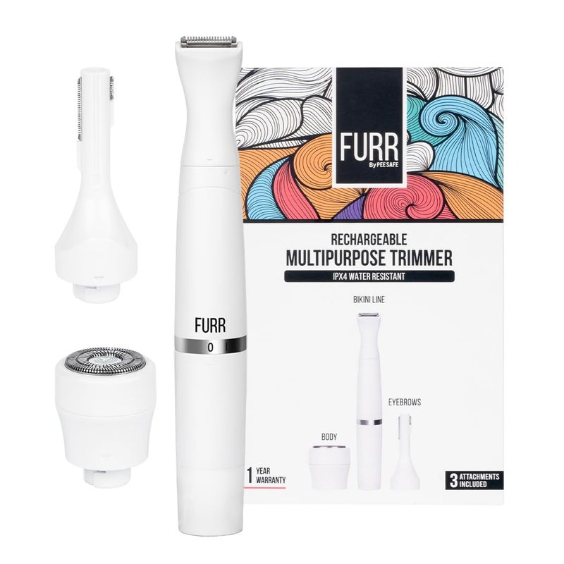 PEESAFE مقص فُر للنساء قابل لإعادة الشحن متعدد الاستخدامات للحواجب، الإبطين، الساقين وخط البيكيني | مقاوم للماء و45 دقيقة من وقت التشغيل | سهل الاستخدام | ناعم وملمس سلس على جميع أنواع البشرة (ضمان سنة واحدة) - Image 1