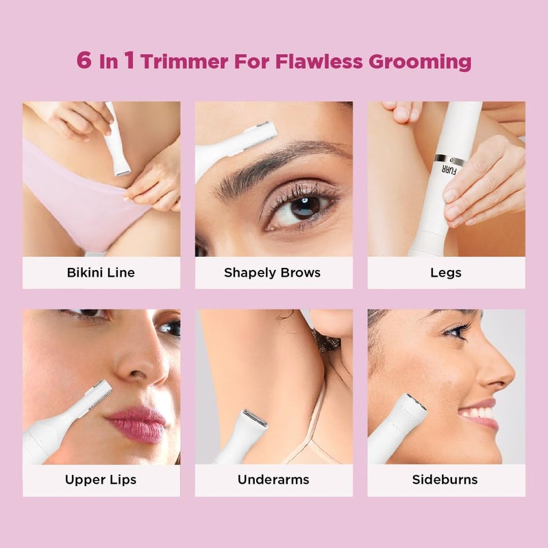 PEESAFE مقص فُر للنساء قابل لإعادة الشحن متعدد الاستخدامات للحواجب، الإبطين، الساقين وخط البيكيني | مقاوم للماء و45 دقيقة من وقت التشغيل | سهل الاستخدام | ناعم وملمس سلس على جميع أنواع البشرة (ضمان سنة واحدة) - Image 2