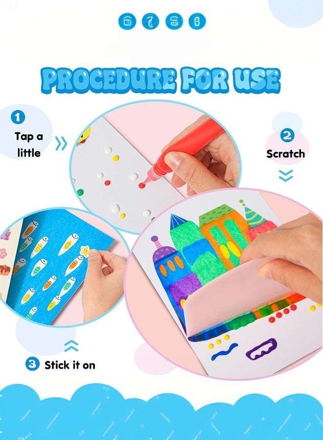 tangs Rainbow Scratch Paper Art & Craft Kit for Kids - 20 Magic Reveal DIY Postcards, Creative Gift for Girls and Boys Ages 5-12 (Non-Toxic) - Image 5