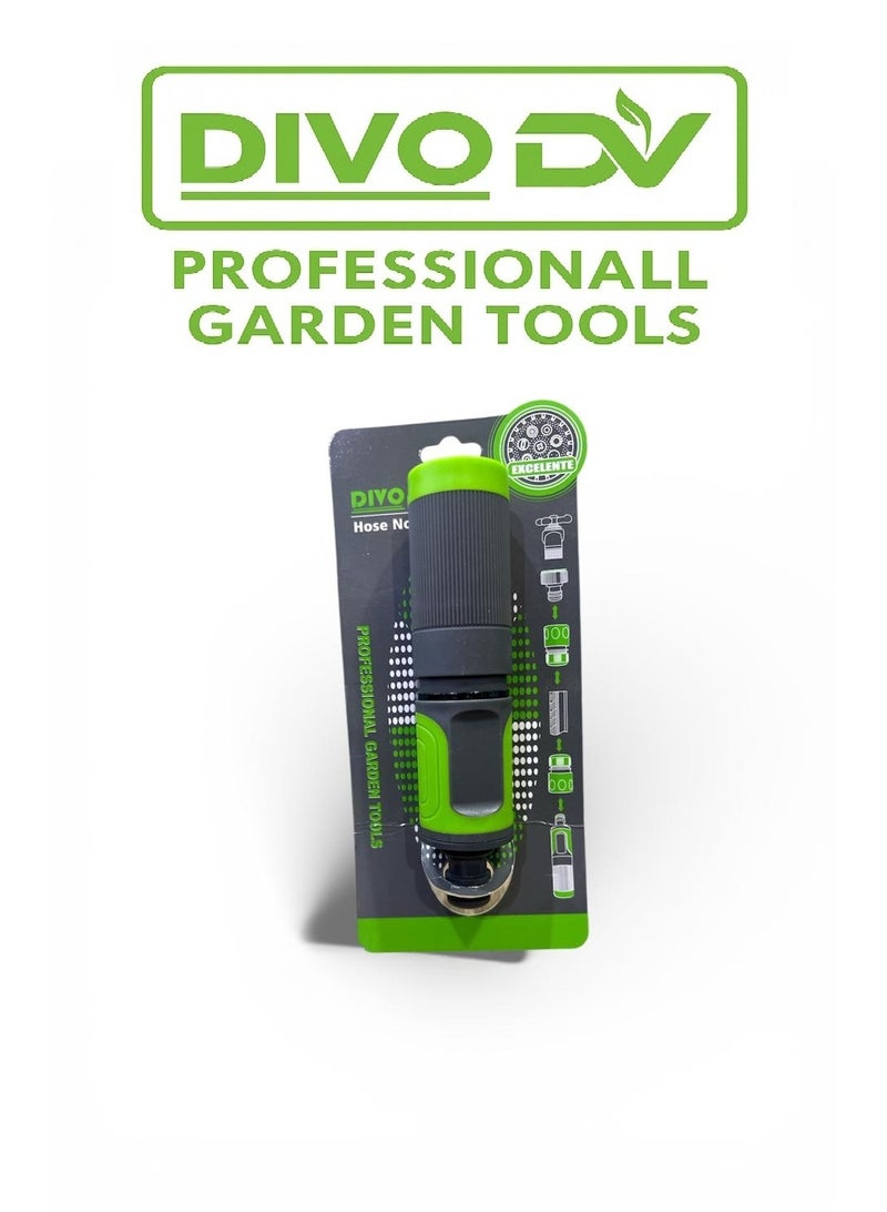 ديفو مسدس رش ماء للحديقة احترافي DIVO – فوهة خرطوم قوية مانعة للانزلاق قابلة للتحكم بالضغط، تركيب سريع، قبضة مريحة ومقاومة للصقيع – موديل DVO714-34 - Image 1