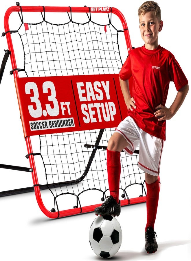 TGU Soccer Rebound Net Rebounder 3.3X3.3FT | Skill Training Gifts, Aids & Equipment for Kids Teens & All Ages - Kick-Back/Portable, 6 Adjustable Angles - Image 1