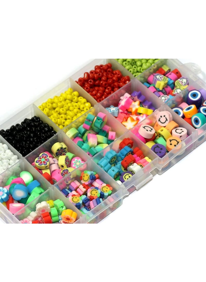 Beadsnfashion - Beadsnfashion Polymer Clay Fimo Beads, Seed Beads DIY Kit for Miniature Fairy Garden Hair Accessories DIY Scrapbooking Phone Case Jewellery Making - Image 1