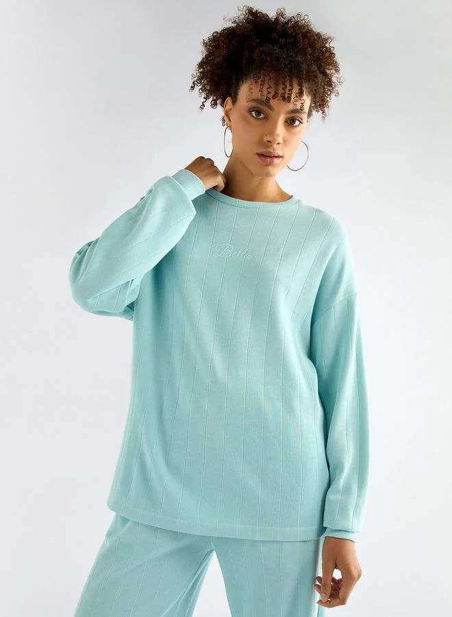 Splash FAV Textured Long Sleeves T-shirt and Pants Set