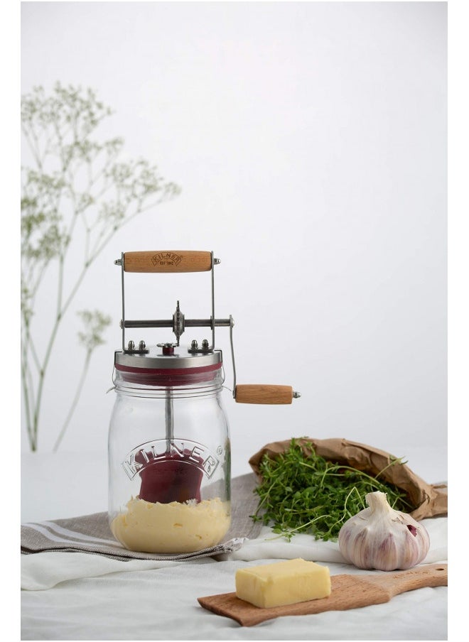 Kilner Kilner Vintage Glass Butter Churn; Delicious Homemade Butter In As Little As Ten Minutes; Large 34-Fluid Ounce Capacity Butter Churner, 1 Ea  - Image 1