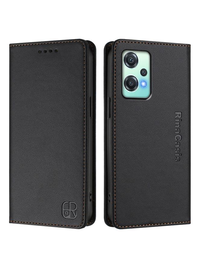 S-TOP Case For OnePlus Nord CE 2 Lite 5G / Nord 2 Lite RC01 Dual-Folded Magnetic Suction RFID Leather Phone Case - Image 2