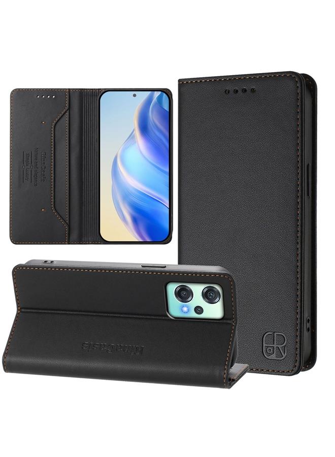 S-TOP Case For OnePlus Nord CE 2 Lite 5G / Nord 2 Lite RC01 Dual-Folded Magnetic Suction RFID Leather Phone Case - Image 1