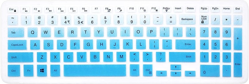 JUSTEC Premium Keyboard Protector Cover Fit for Dell Vostro 3568 Z553511UIN9 15.6" Laptop - Gradient Blue - Image 1