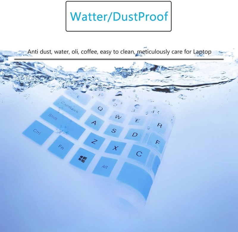JUSTEC Premium Keyboard Protector Cover Fit for Dell Vostro 3568 Z553511UIN9 15.6" Laptop - Gradient Blue - Image 5