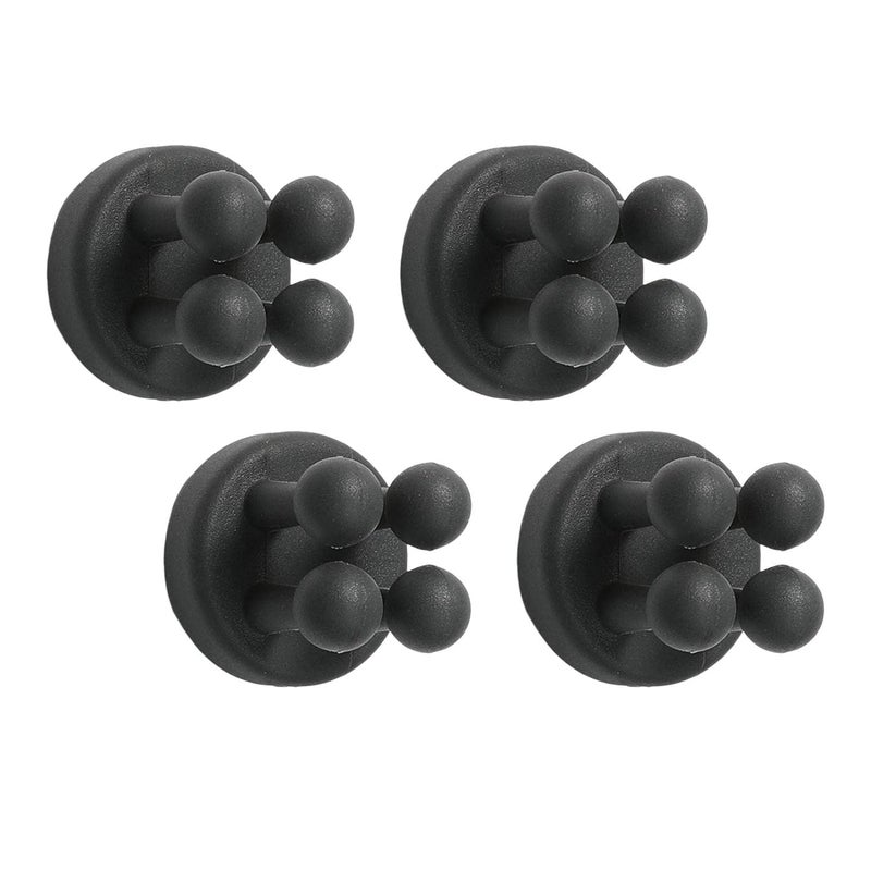 Kuber Industries Kuber Industries Sticky Hooks for Wall|Premium PP Build|Durable|Unique Design|Self Adhesive Hook for Easy Installation||Pack of 4|77006(B)|Black - Image 1