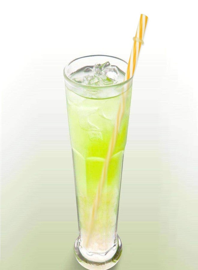 OKGD 100 Piece Reusable Hard Plastic Straws. BPA-Free, 9 Inch Long Stripe Drinking Straws, Outer Diameter 0.28 Inch - Image 4