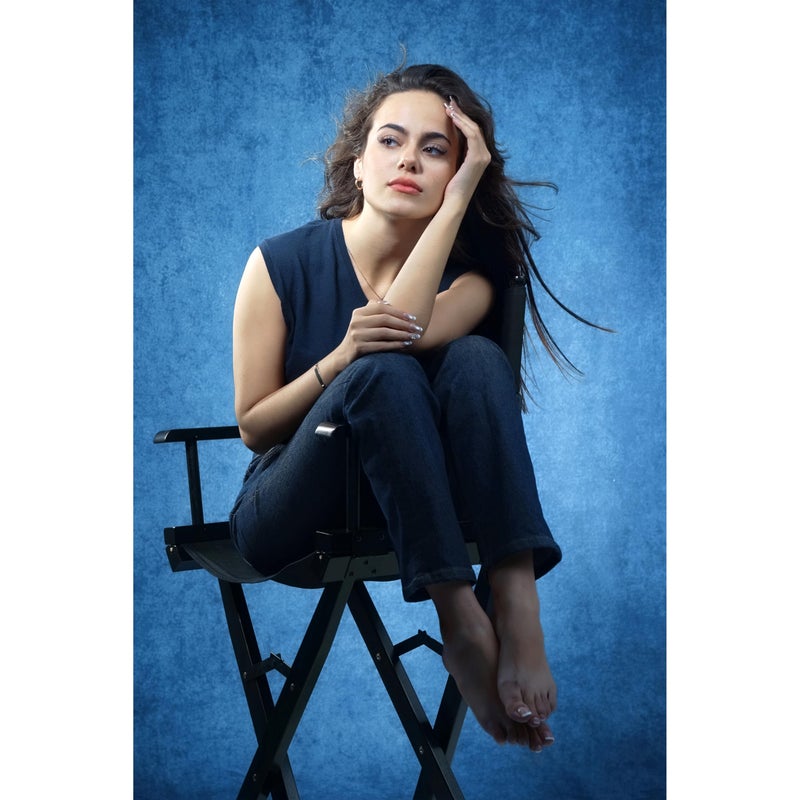 UrcTepics 8Ã—10 ft Blue Fabric Photo Backdrops, Classic Abstract Texture Backdrop for Headshots and Portraits, Vintage Photography Background for Studio and Events. - Image 3