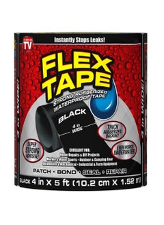 Flex Tape Black Flexible Sealing Adhesive Tape 4"x5' Rubber Waterproof Strong Black