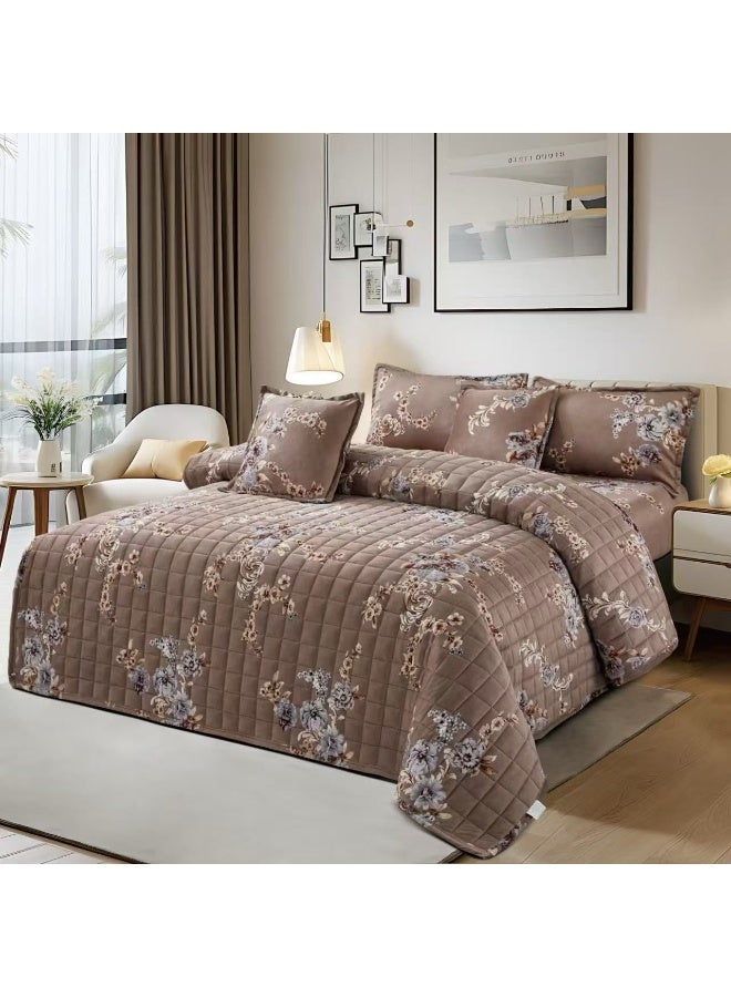 MingLi A compressed, printed, single and a half  Comforter Set consisting of 4 pieces of soft velvet, size 170*220 - Image 1