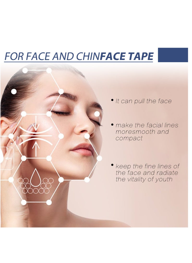 إيلهو شريط شد الوجه ، شريط رفع الوجه غير المرئي ، شريط وجه فوري للبشرة المتدلية المتجعدة ، إخفاء الذقن المزدوجة ، تجاعيد الوجه الناعمة ، رفع الوجه على الفور على شكل حرف V 60 قطعة - Image 2
