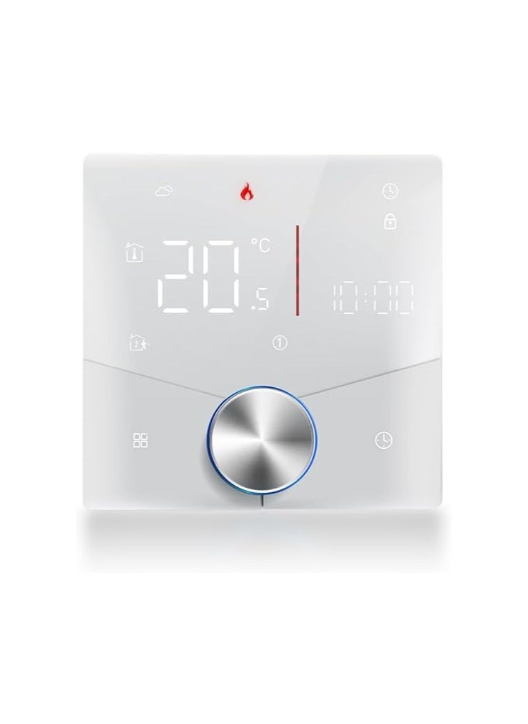 SYOSI - Smart Thermostat for Underfloor Electric Heating/Gas Boilers, Remote Voice Control, Programmable WIFI Temperature Controller with Adjusting Wheel, Smart Home Room Thermostat, Smart Life APP Control - Image 1