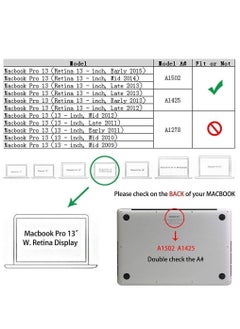 Generic Older Version Case Smooth Hard Shell Slim Protective Case Compatible with MacBook Pro 13 Inch 2015-2012 Release Model A1502 A1425 w/Retina Display Rubberized Bottom Cover (Cystal Clear)  - Image 2