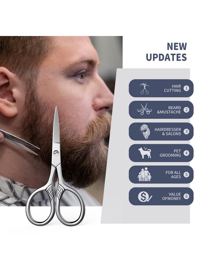 AsonTao Professional Grooming Scissors Small Scissors For Hair Nose Eyebrow Trimming Facial Mustache Eyelashes. Precision Stainless Steel Scissorsasontao - Image 2