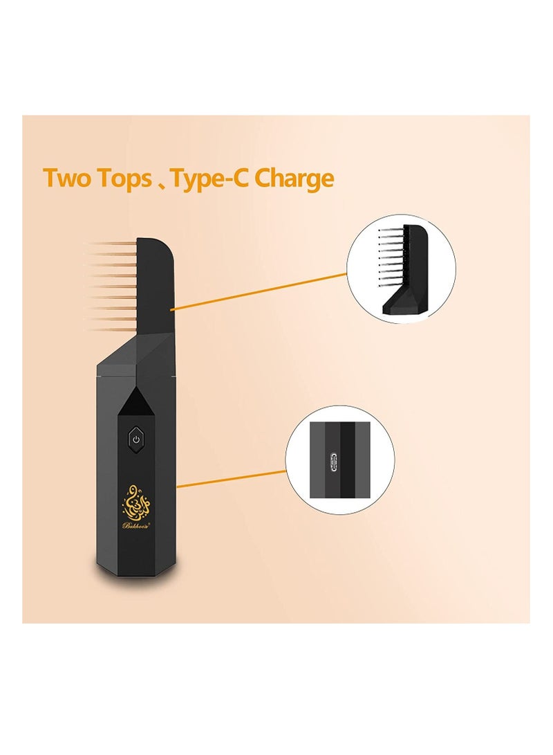 Electric Comb Bukhoor B26 Incense Burner - USB Rechargeable Portable Arabic Aroma Diffuser, Mini Electric Oud Burner, Quick-Heating Fragrance Dispenser for Home, Office, and Travel - Image 4